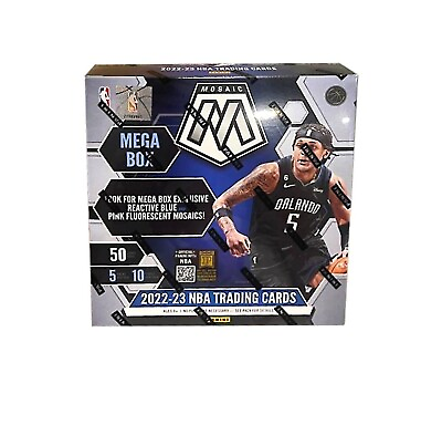 #ad 2022 23 Panini Mosaic NBA Basketball Mega Box 50 Cards Factory Sealed NIB $33.99