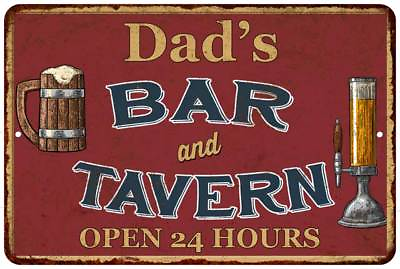 Dad#x27;s Red Bar and Tavern Personalized Rustic Sign Wall Decor 112180046002 $71.95