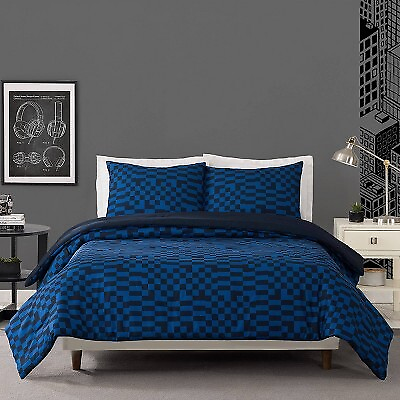 #ad Full Queen Teen Comforter Set Tonal Blue Makers Collective $22.99