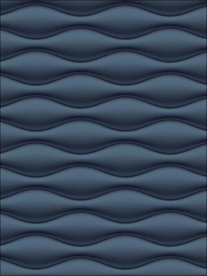 #ad Wallpaper Designer Smooth 3 D Look Blue Horizontal Wave 60 sq ft Bolt $52.49