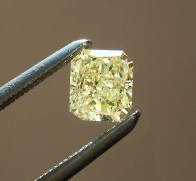 6 X 8 MM 2CT Off Yellow Radiant Diamond Cut Loose Moissanite For Rings Pendants $61.33