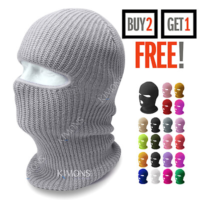 #ad Winter Ski Mask 3 Hole Knitted Skull Balaclava Beanie Hat Men Outdoor Sports Cap $7.49