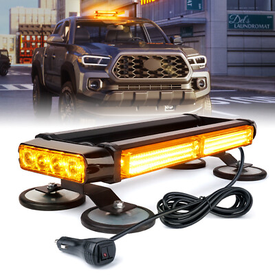#ad #ad Xprite 14.5quot; Rooftop Strobe Light Bar LED Double Side Emergency Warning Amber $48.87