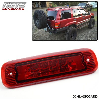 #ad FIT FOR 97 01 JEEP CHEROKEE XJ LED THIRD 3RD TAIL BRAKE LIGHT REAR STOP LAMP RED $9.16