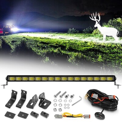 #ad #ad AUXBEAM 32quot; 183W LED Work Light Bar Whiteamp;Amber DRL Offroad Truck Driving Lamp $169.99