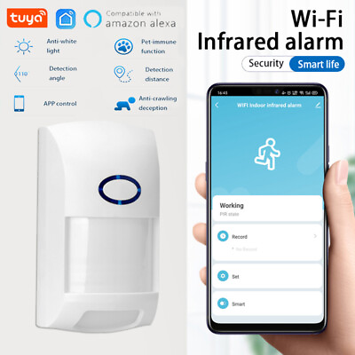 #ad Tuya Smart WiFi Infrared Detector PIR Motion Sensor Home Security Google Alexa $13.55