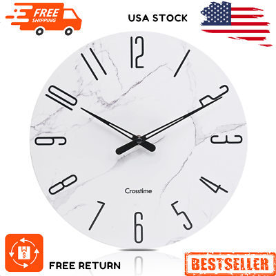 #ad Wall Clock Modern 12quot; Boho Style Glass Wall Clocks Simple Minimalist Decorative $28.61